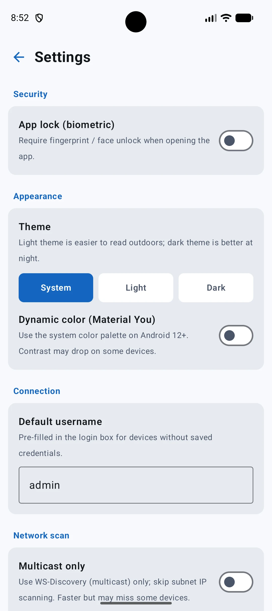 Onvif Manager screenshot
