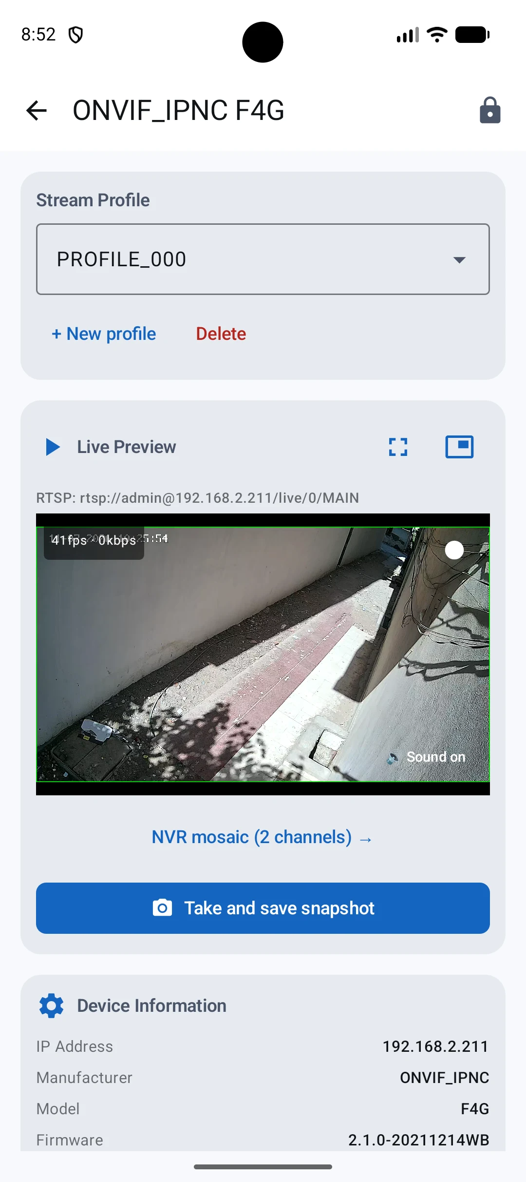 Onvif Manager screenshot